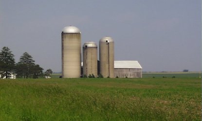 farm with silos
