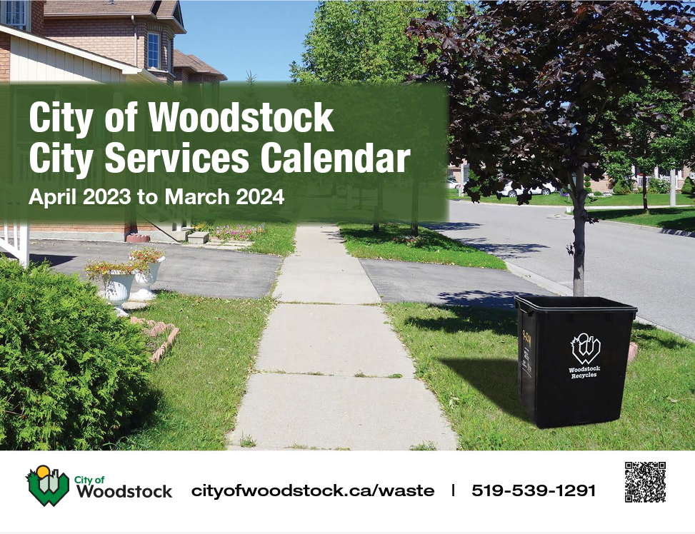 front cover of Woodstock waste calendar