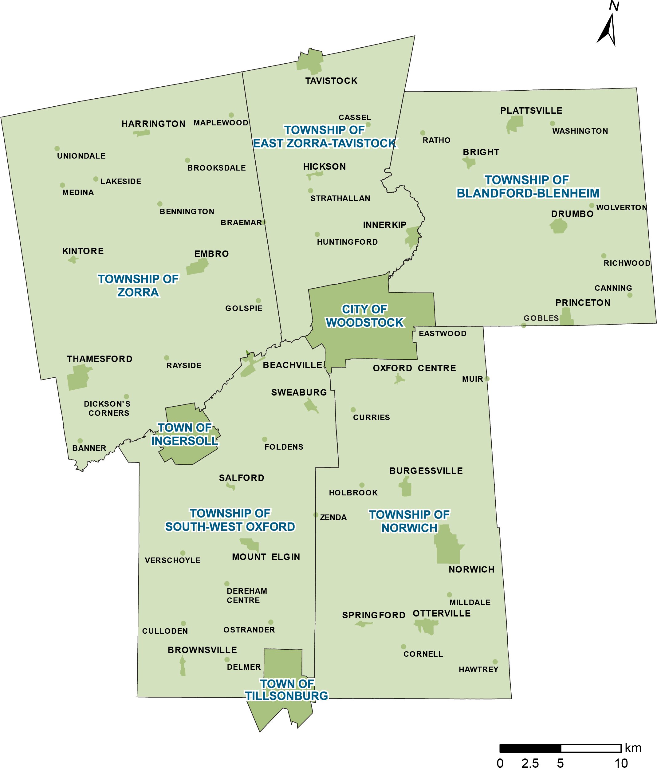 Map of County and Municipalities